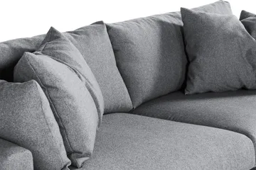 Menard 4-seters Dyp Stoffsofa - Grå - Møbler - Sofaer - 4 seter sofa