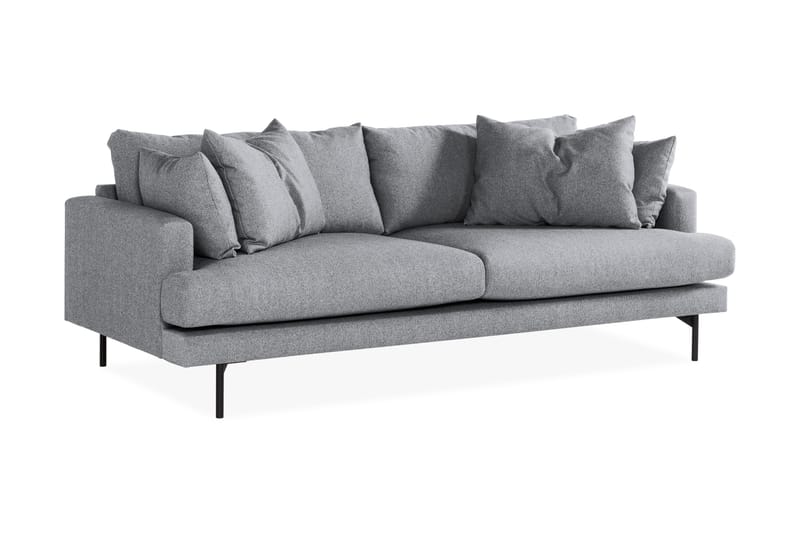 Menard 4-seters Dyp Stoffsofa - Grå - Møbler - Sofaer - 4 seter sofa
