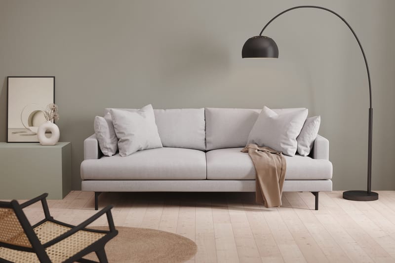 Menard 4-seters Dyp Stoffsofa - Lys grå - Møbler - Sofaer - 4 seter sofa