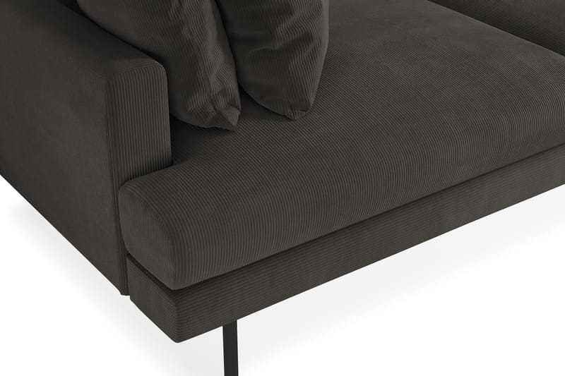 Menard 4-seters Manchestersofa - Mørk grå - Møbler - Sofaer - 4 seter sofa