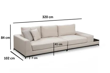 Mezonzo 4-seter Sofa - Beige - Møbler - Sofaer - 4 seter sofa