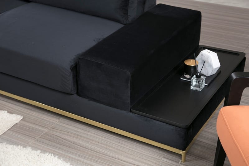 Mezonzo 4-seter Sofa - Svart - Møbler - Sofaer - 4 seter sofa