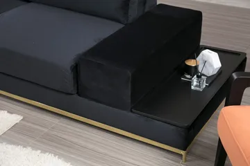 Mezonzo 4-seter Sofa - Svart - Møbler - Sofaer - 4 seter sofa