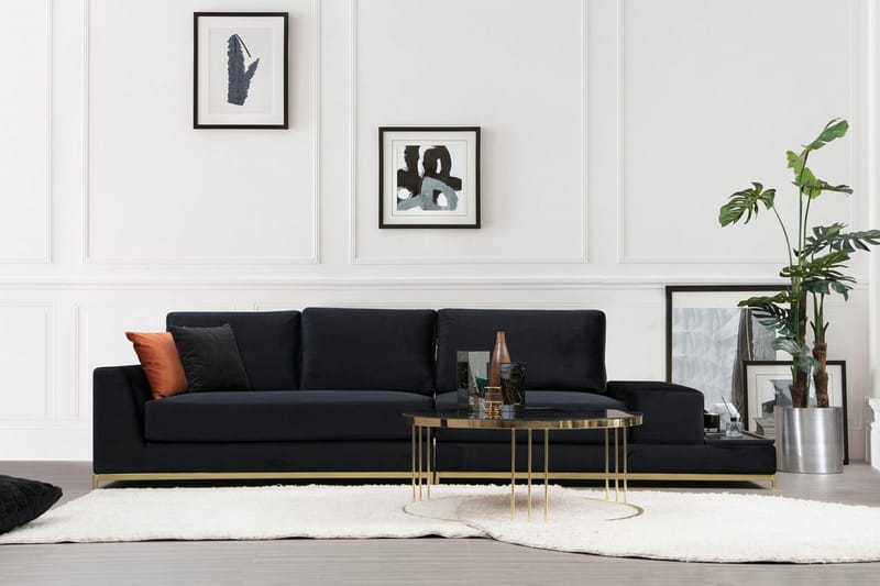 Mezonzo 4-seter Sofa - Svart - Møbler - Sofaer - 4 seter sofa