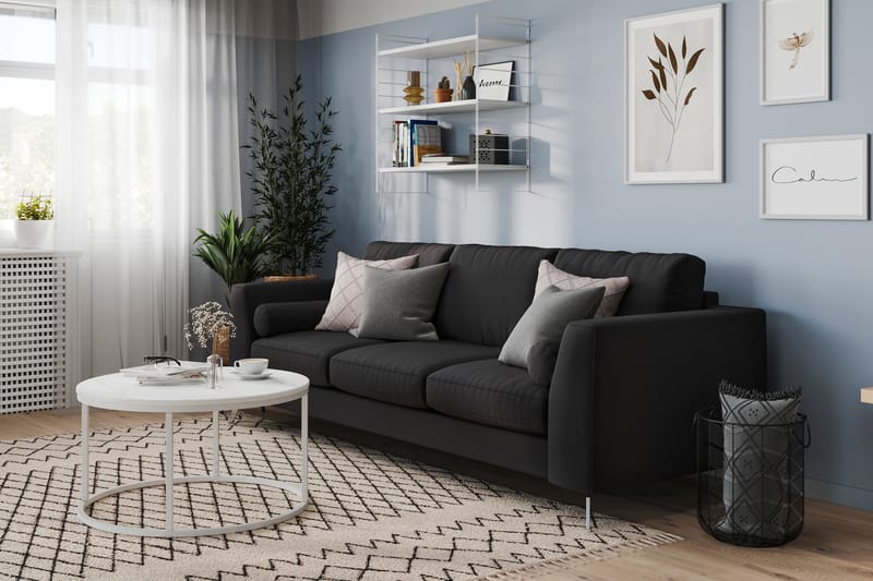 Ocean Lyx 4-seter Stoffsofa - Svart - Møbler - Sofaer - 4 seter sofa