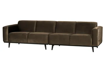 Statement 4-seters Fløyelssofa - Taupe - Møbler - Sofaer - 4 seter sofa