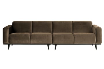 Statement 4-seters Fløyelssofa - Taupe - Møbler - Sofaer - 4 seter sofa