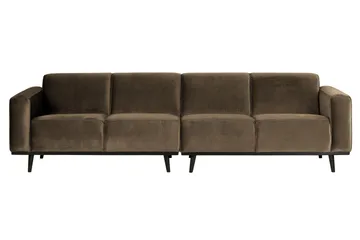 Statement 4-seters Fløyelssofa - Taupe - Møbler - Sofaer - 4 seter sofa