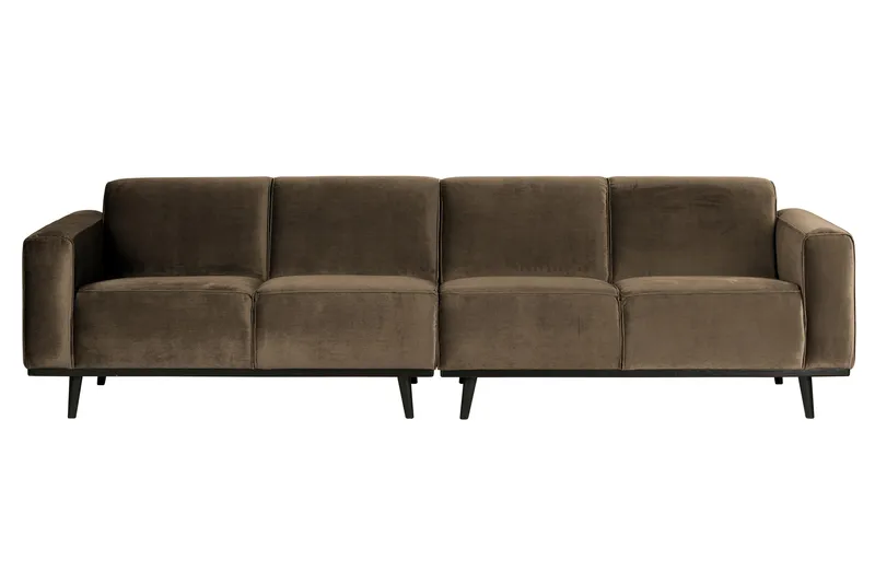 Statement 4-seters Fløyelssofa, Taupe