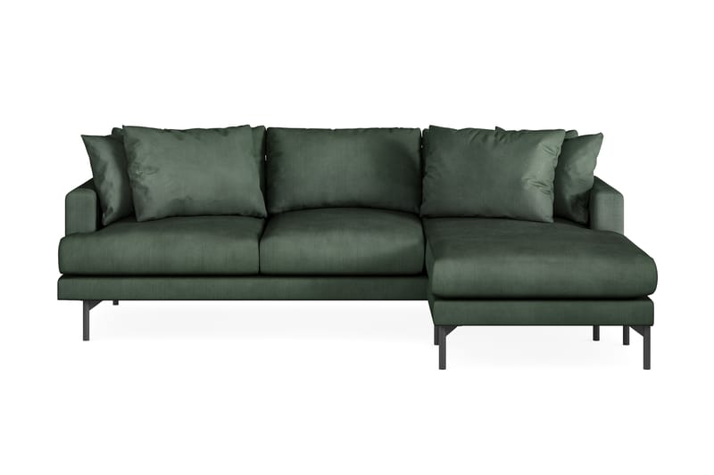 4-seters Divansofa Armunia - Grønn - 4 seters sofa med divan - Sofaer med sjeselong