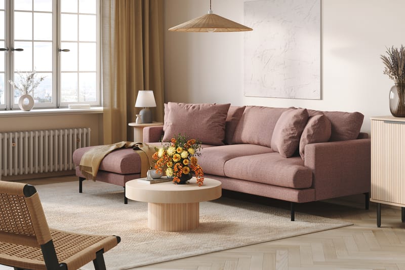 4-seters Divansofa Armunia - Lilla - 4 seters sofa med divan - Sofaer med sjeselong