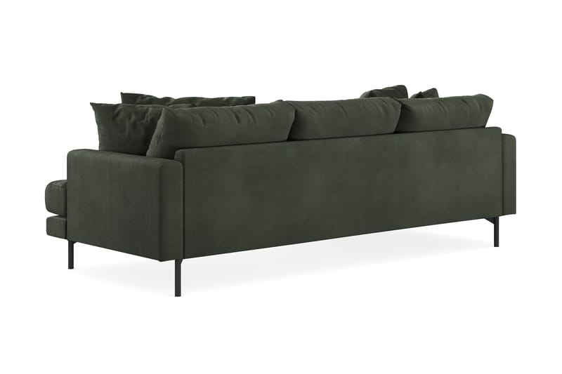 4-seters Divansofa Armunia - Mørk grønn - 4 seters sofa med divan - Sofaer med sjeselong