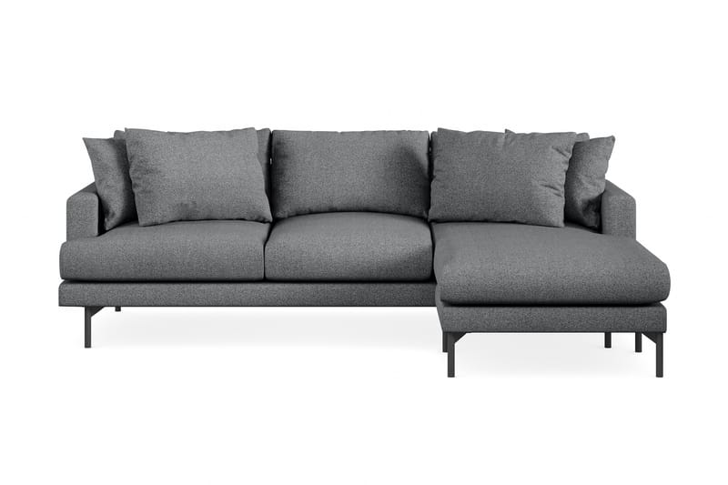 4-seters Divansofa Armunia - Mørkegrå - 4 seters sofa med divan - Sofaer med sjeselong
