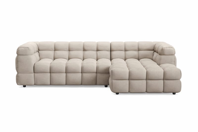 4-seters Sofa Elise med Sjeselong Høyre - Beige - Møbler - Sofaer - Sofaer med sjeselong - 4 seters sofa med divan
