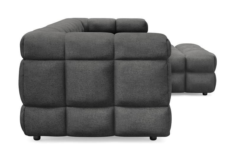 4-seters Sofa Elise med Sjeselong Høyre - Mørkegrå - Møbler - Sofaer - Sofaer med sjeselong - 4 seters sofa med divan
