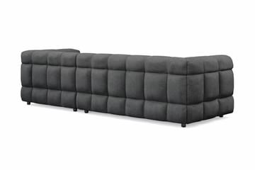 4-seters Sofa Elise med Sjeselong Høyre - Mørkegrå - Møbler - Sofaer - Sofaer med sjeselong - 4 seters sofa med divan
