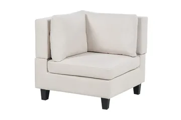 4-sits Hörnsoffa Beliani Unstad Beige/svart, Högervänd, Polyester Beige, Black - Møbler - Sofaer - Modulsofaer - Komplett modulsofa