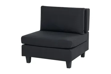 4-sits Hörnsoffa med fotpall Beliani Unstad Beige/svart Black - Møbler - Sofaer - Modulsofaer - Komplett modulsofa
