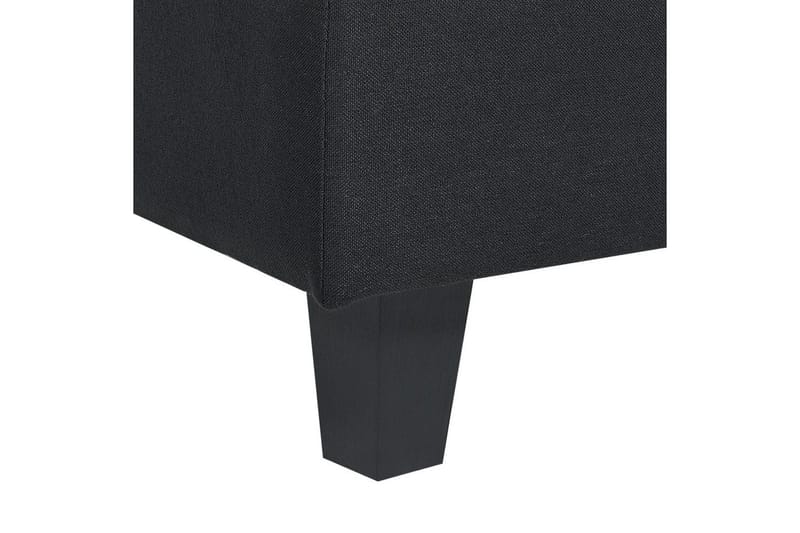 4-sits Hörnsoffa med fotpall Beliani Unstad Beige/svart Black - Møbler - Sofaer - Modulsofaer - Komplett modulsofa