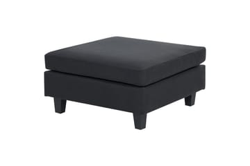 4-sits Hörnsoffa med fotpall Beliani Unstad Beige/svart Black - Møbler - Sofaer - Modulsofaer - Komplett modulsofa