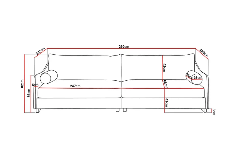 4-sits Soffa Scandinavian Choice Storm 26 - Møbler - Sofaer - 4 seter sofa