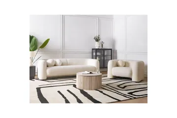 4-sits Soffgrupp Beliani Leiren Beige White - Møbler - Sofaer - Sofagrupper