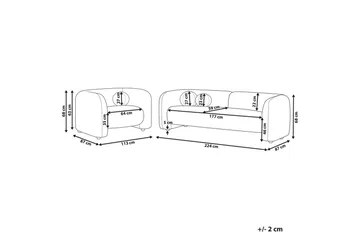 4-sits Soffgrupp Beliani Leiren Beige White - Møbler - Sofaer - Sofagrupper