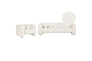 4-sits Soffgrupp Beliani Leiren Beige White - Møbler - Sofaer - Sofagrupper