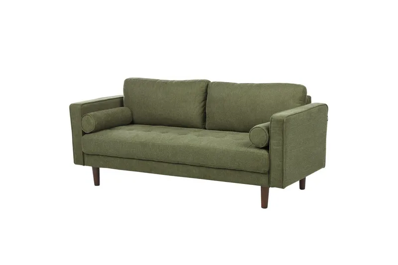 4-sits Soffgrupp Beliani Nurmo Beige/mörkt trä Green||Dark colored wood - Møbler - Sofaer - Sofagrupper