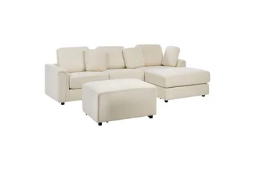 4-sitssoffa Beliani Kohlo Beige/svart, Högervänd Beige||Black Right-faced - Møbler - Sofaer - Sofagrupper