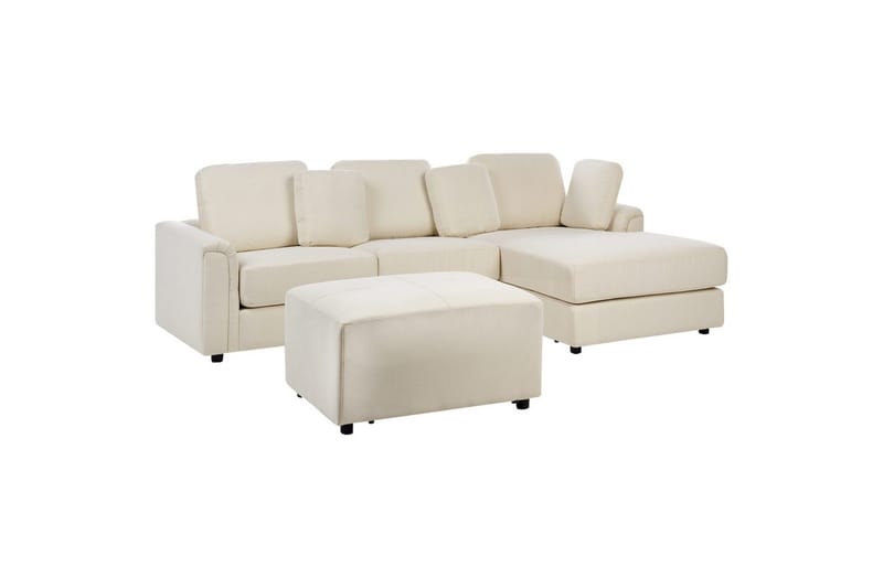 4-sitssoffa Beliani Kohlo Beige/svart, Högervänd Beige||Black Right-faced - Møbler - Sofaer - Sofagrupper