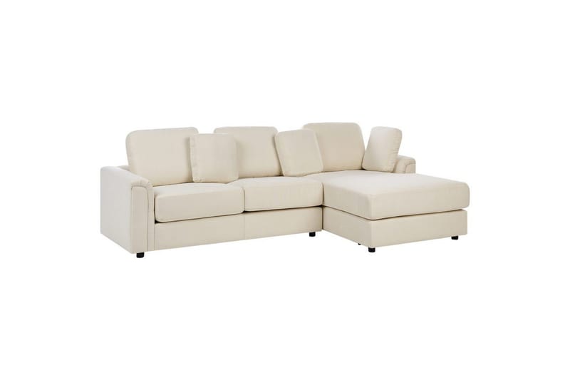4-sitssoffa Beliani Kohlo Beige/svart, Högervänd Beige||Black Right-faced - Møbler - Sofaer - Sofagrupper
