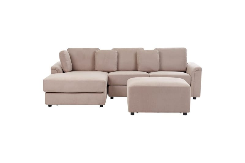 4-sitssoffa Beliani Kohlo Beige/svart, Högervänd Taupe||Black Left-faced
