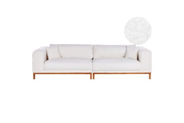 4-sitssoffa Beliani Veng Beige, ljust trä White||Light colored wood - Møbler - Sofaer - 4 seter sofa