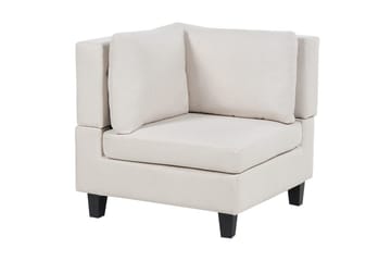 5-sits Hörnsoffa Beliani Unstad Beige/svart, Högervänd, Polyester Beige, Black - Møbler - Sofaer - Modulsofaer - Komplett modulsofa