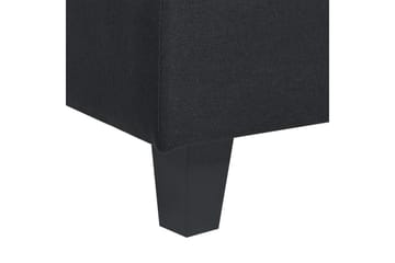 5-sits Hörnsoffa med fotpall Beliani Unstad Blå/Svart, Vänstervänd, Polyester Black - Møbler - Sofaer - Modulsofaer - Komplett modulsofa