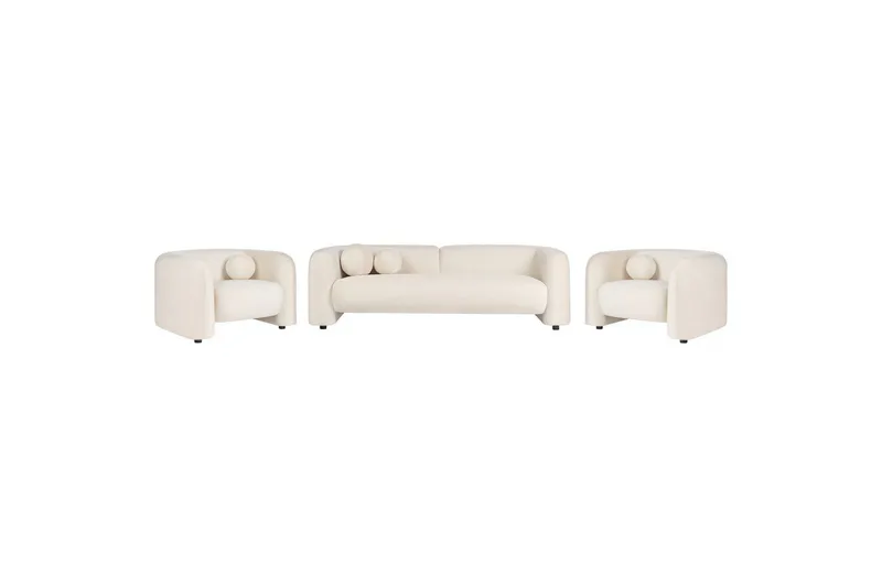5-sits Soffgrupp Beliani Leiren Beige Offwhite