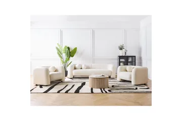 5-sits Soffgrupp Beliani Leiren Beige White - Møbler - Sofaer - Sofagrupper