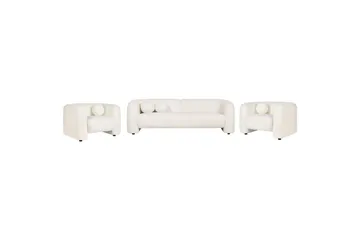 5-sits Soffgrupp Beliani Leiren Beige White - Møbler - Sofaer - Sofagrupper