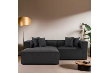 Abbas 4-seters Sofa med Divan - Antrasitt - Møbler - Sofaer - Sofaer med sjeselong - 4 seters sofa med divan