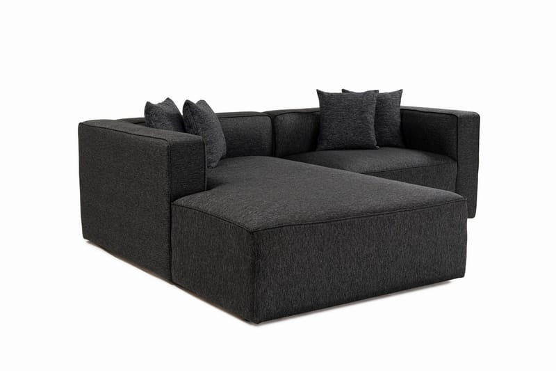 Abbas 4-seters Sofa med Divan - Antrasitt - Møbler - Sofaer - Sofaer med sjeselong - 4 seters sofa med divan