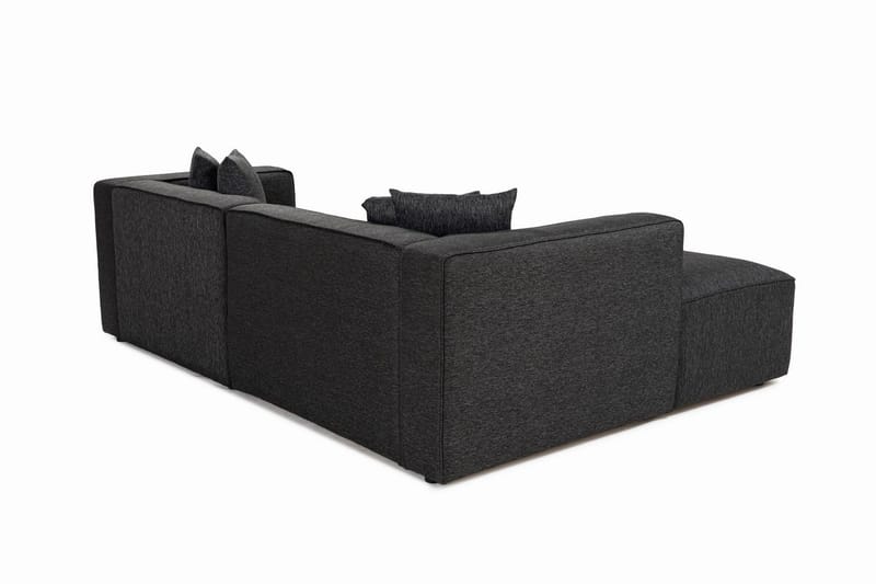 Abbas 4-seters Sofa med Divan - Antrasitt - Møbler - Sofaer - Sofaer med sjeselong - 4 seters sofa med divan