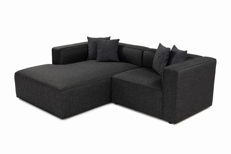 Abbas 4-seters Sofa med Divan - Antrasitt - Møbler - Sofaer - Sofaer med sjeselong - 4 seters sofa med divan