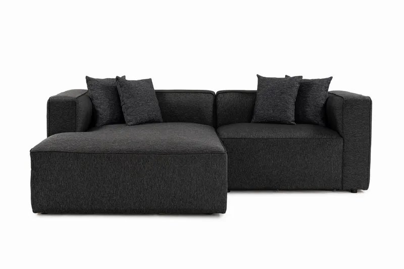 Abbas 4-seters Sofa med Divan, Antrasitt