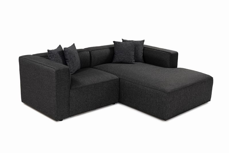 Abbas 4-seters Sofa med Divan - Antrasitt - Møbler - Sofaer - Sofaer med sjeselong - 4 seters sofa med divan