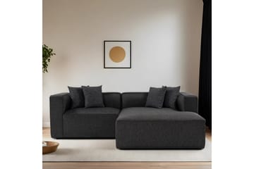 Abbas 4-seters Sofa med Divan - Antrasitt - Møbler - Sofaer - Sofaer med sjeselong - 4 seters sofa med divan