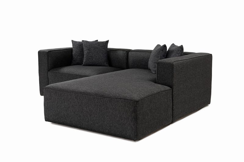 Abbas 4-seters Sofa med Divan - Antrasitt - Møbler - Sofaer - Sofaer med sjeselong - 4 seters sofa med divan