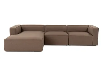 Abbas 4-seters Sofa med Divan - Brun - Møbler - Sofaer - Sofaer med sjeselong - 4 seters sofa med divan