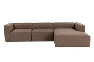 Abbas 4-seters Sofa med Divan - Brun - Møbler - Sofaer - Sofaer med sjeselong - 4 seters sofa med divan