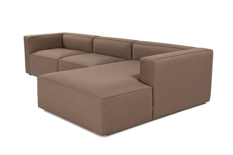 Abbas 4-seters Sofa med Divan - Brun - Møbler - Sofaer - Sofaer med sjeselong - 4 seters sofa med divan